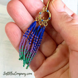 Soft Flex 3-Strand 18k Gold-Plated Toggle With Faceted Sapphire Austrian Crystal - Pkg Of 2 (Closeout) 