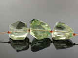 Soft Flex Assorted Size Green Amethyst Simple Cut Nuggets, 3 Count 