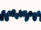Soft Flex Graduated Blue Apatite Smooth Polished Slices, 72 Count
