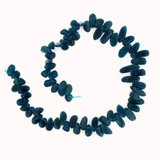 Graduated Blue Apatite Smooth Polished Slices, 65 Count