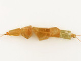 Soft Flex Varied Size Golden Clear Beryl Simple Cut Nuggets, 5 Count 