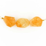 Soft Flex 20x18mm Citrine Simple Cut Nuggets, 3 Count 