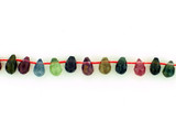 68 Count 6mm Multi Color Tourmaline Faceted Briolettes