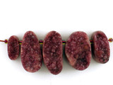  Graduated Brown Cobalto Calcite Drusy (Zaire) Free Form, 5 Count 