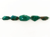 5 Count Varied Size Blue And Green Chrysocolla Faceted Nuggets