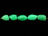 Assorted Size Green Chrysoprase Faceted Nuggets, 5 Count