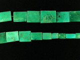  21 Count Graduated Chrysoprase Faceted Rectangles 