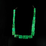 21 Count Graduated Chrysoprase Faceted Rectangles