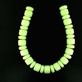  31 Count 22mm Lemon Chrysoprase Matte Finish Barrel/Rondelle 