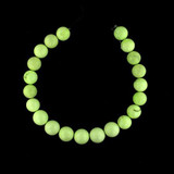 Graduated Lemon Chrysoprase Polished Round, 21 Count