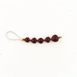  Graduated Red Garnet Faceted Pear, 5 Count 
