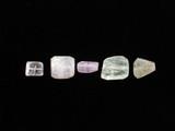  18x20mm Multicolor Kunzite Varied Size Faceted Nuggets, 5 Count 