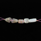 18x20mm Multicolor Kunzite Varied Size Faceted Nuggets, 5 Count