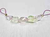 11 x 14mm Varied Size Multicolor Kunzite Faceted Nuggets 5 Count