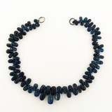  89 Count Graduated Dark Blue Kyanite Smooth Briolettes 1 Of A Kind (Closeout) 