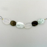 6 Count Varying Sizes Multi Stone Smooth Flat Ovals