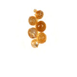 6 Count Graduated Citrine Top Drilled Faceted Rounds