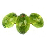 3 Count Graduated Peridot Faceted Rondelles