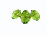  3 Count Graduated Peridot Faceted Rondelles 