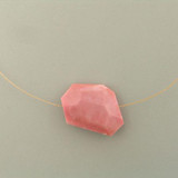 34x46mm Large Pink Opal Faceted Slab, 1 Count
