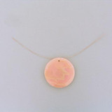 Pink Opal Faceted Puff Coin