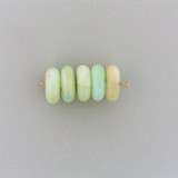  5 Count 10x20mm Blue Peruvian Opal Smooth Rondelles 