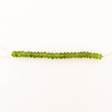  25 Count 7mm Green Ab Grade Peridot Faceted Rondelles 
