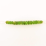  Varied Sizes Green Ab Grade Peridot Faceted Rondelles, 20 Count 