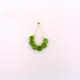 Graduated Green Peridot Faceted Pears, 6 Count