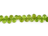  Varied Size Peridot Faceted Pears, 75 Count 