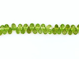 6x4mm Peridot Faceted Top Drilled Ovals, 90 Count