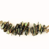  Varied Size Olive Green Pearl Cornflakes, Approx 40 Count 