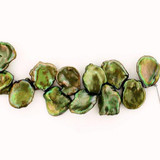  Assorted Size Olive Green Pearl Cornflakes, 12 Count 