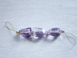 Assorted Size Amethyst Faceted Nuggets, 3 Count