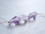  Assorted Size Amethyst Faceted Nuggets, 3 Count 
