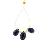  Iolite Faceted Pears, 3 Count 