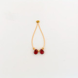 5x4mm Brown Spinel Faceted Pears, 2 Count