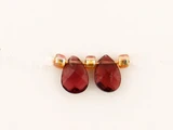 5x4mm Brown Spinel Faceted Pears, 2 Count