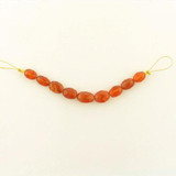  9 Count Graduated Orange Spessartite Faceted Ovals 