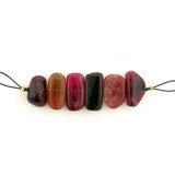  Varied Size Multicolor Tourmaline Smooth Nuggets, 6 Count 