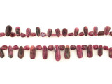  55 Count Graduated Dark Pink Tourmaline Smooth Drops And Pebbles 1 Of A Kind 
