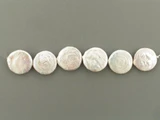 20mm White Pearl Coins, 6 Count
