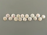 12-16mm Ivory Pearl Top Drilled Coins, 16 Count