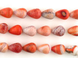  Fire Agate Polished Center Drilled Drops 