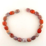  20x15mm Fire Agate Polished Nuggets, 21 Count 