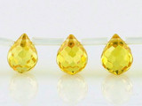 20 Count 9 X 7mm Citrine Cz Faceted Briolettes