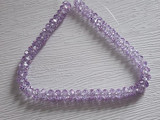 6mm Lavender CZ Faceted Rondelles, 53 Count