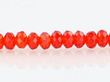 4mm Orange CZ Faceted Rondelles, 78 Count