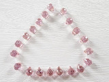  9x7mm Pink CZ Faceted Briolettes, 20 Count 