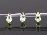7x5mm Apple Green CZ Faceted Briolettes, 25 Count